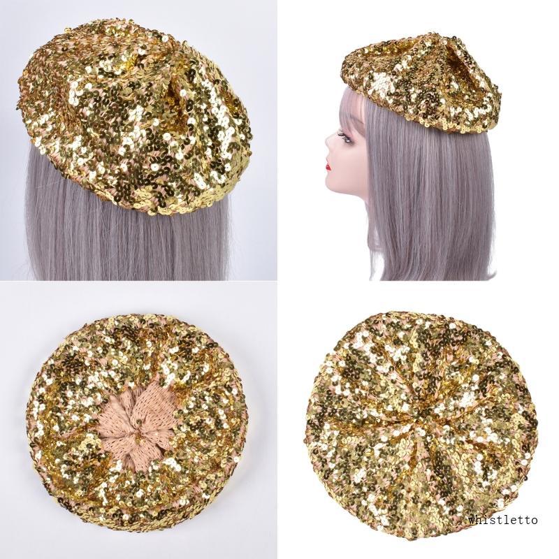 Mũ Whi Bejeweled Beret nhiều màu sắc, đa năng cho nam nữ, ca sĩ và diễn viên hài