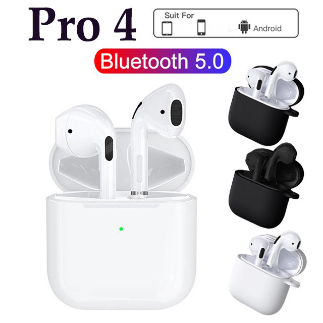 Tai nghe không dây TWS Pro 4 có micrô Điều khiển cảm ứng Tai nghe Bluetooth Pods Pro4 Tai nghe giảm 
