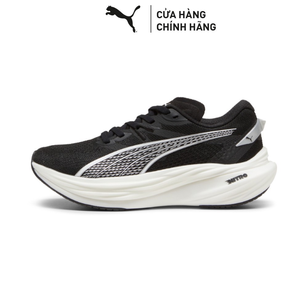 Giày Chạy Bộ PUMA Nữ Deviate NITRO 3 Wns Black-White-Silver Màu Đen