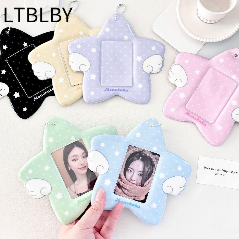 Hộp đựng thẻ 3 Inch LTBLBY, PVC có móc khóa Hộp đựng thẻ ảnh, Hình ngôi sao Plus Kích thước Kpop Thầ