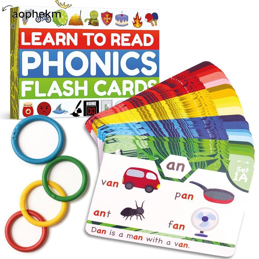 AOPHEKM Phonics Flash Cards, Digraphs Phonics Flash Cards Thẻ giáo dục trẻ em, Đọc sớm Thẻ giáo dục 