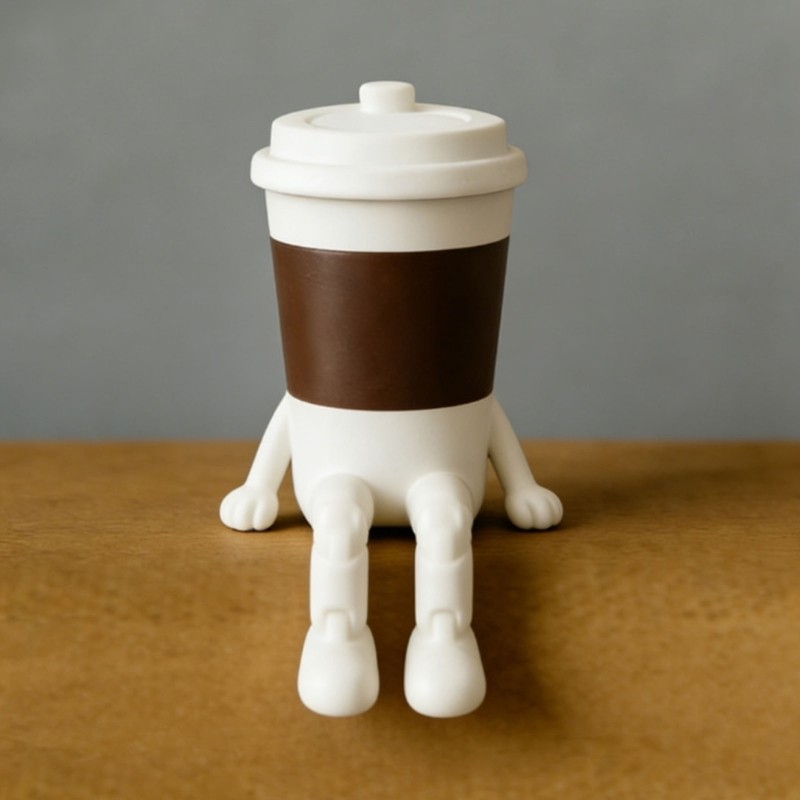Sha Coffee Corner Mini Các Bức tượng nhỏ In 3D Vật liệu PET Trang trí vị trí dễ dàng
