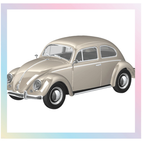 【Trực tiếp từ Nhật Bản】Công ty văn hóa Aoshima 1/32 Rakupla Snap Kit No.20-LB Volkswagen Beetle màu 
