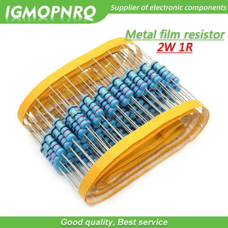 20 chiếc 1 ohm 2W 1R Phim kim loại điện trở kháng 2W GMOPNRQ