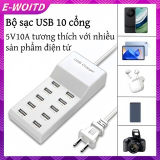 E-WOITD Cổng USB 10 trong 1 Sạc Đa Năng Điện Thoại Di Động 5V Đa Năng Tương Thích Rộng Rãi Cho Hoa Kỳ EU HNVN