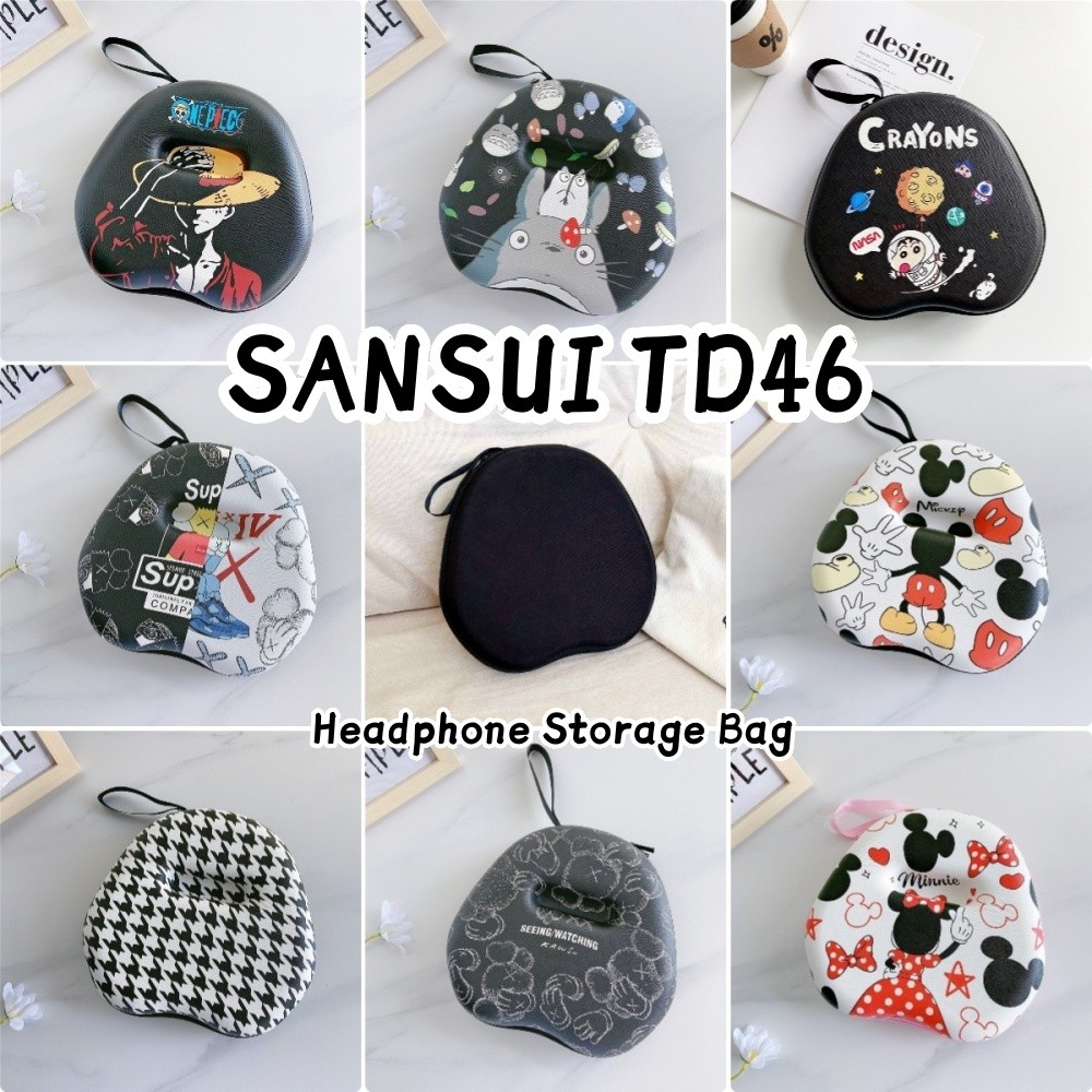 [imamura] Dành Cho Hộp Đựng Tai Nghe SANSUI TD46 Vintage Hoạt Hình Dễ Thương Tai Nghe Tai Nghe Tai N