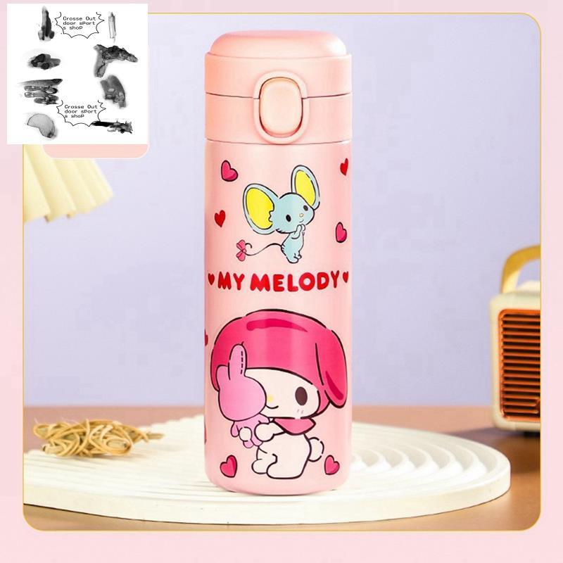 Bình Nước Inox Dễ Thương Có Ống Hút 420ML Dễ Thương Kawaii Cốc Nước 420ML Kawaii Chân Không Cách Nhi
