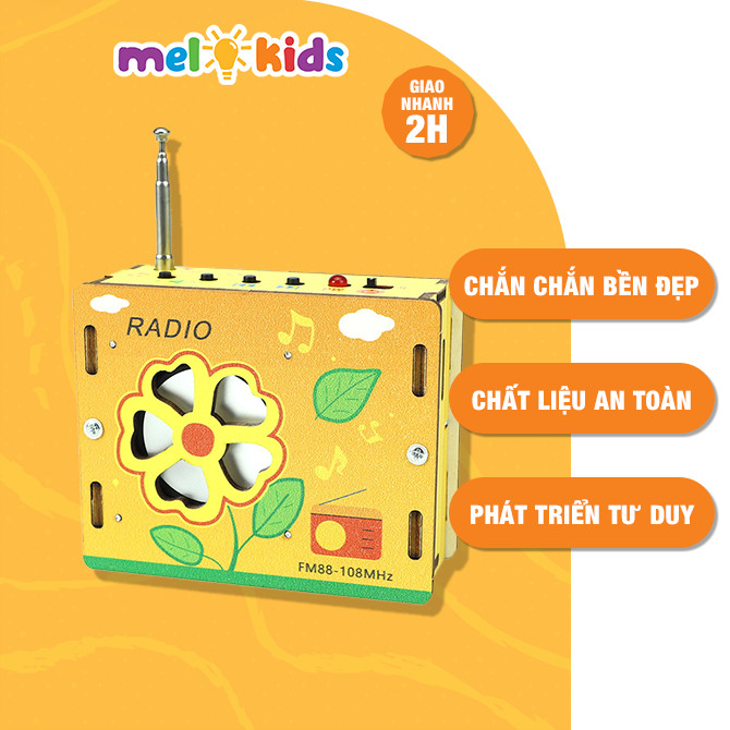 Decor Bàn Làm Việc Mô Hình STEM Lắp Ráp Radio Đài Phát Thanh