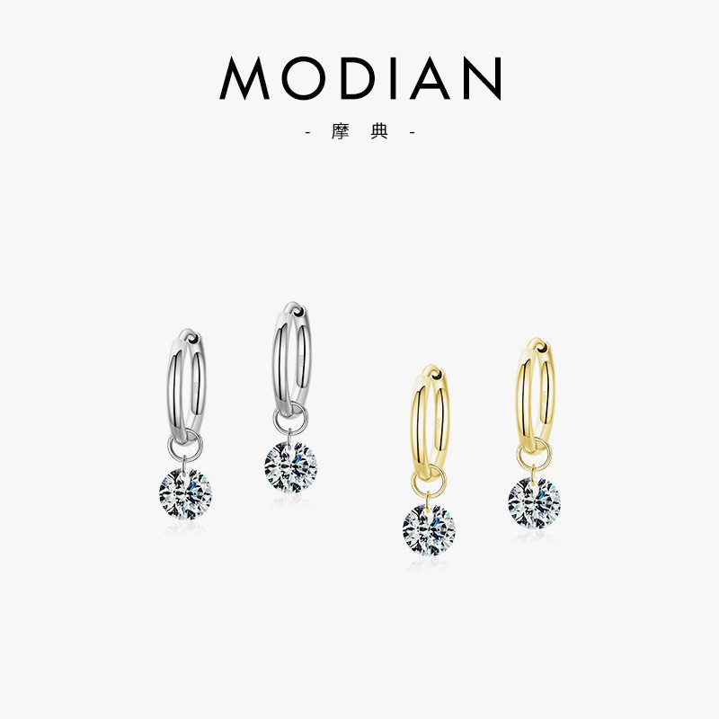 S925Pure Silver Smooth Simulated Diamond Zircon Exquisite Earrings Ear Clips Ear Jewelry for Women P