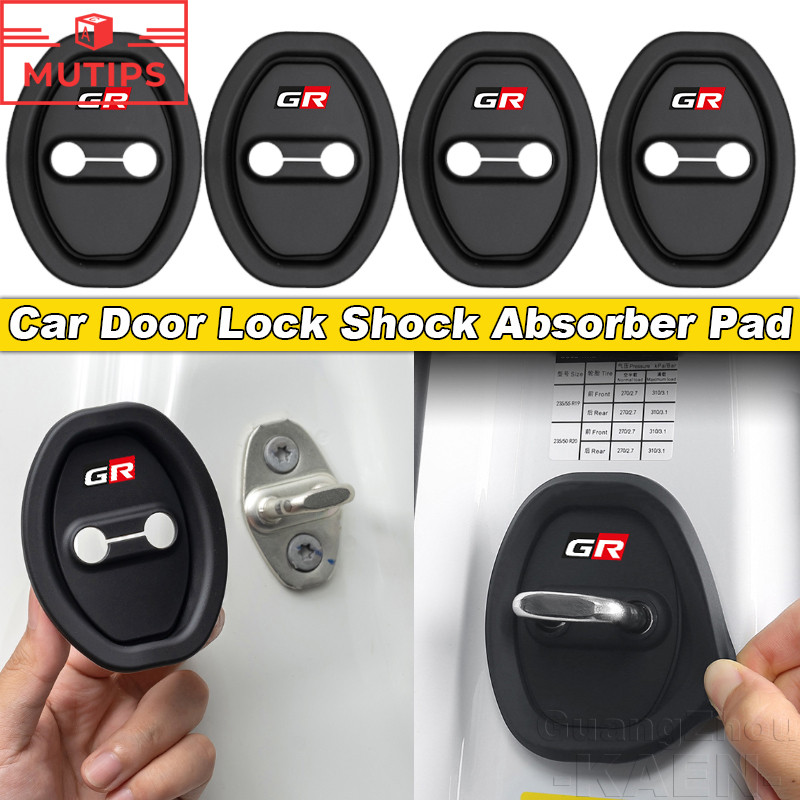 Toyota GR 1 / 4 Chiếc Khóa Cửa Ô Tô Ốp Lưng Miếng Lót Khóa Cửa Giảm Chấn Bảo Vệ Dành Cho 86 Yaris Vi