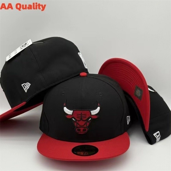 Mũ 59FIFTY Chicago Bulls đen đỏ, chống nắng, unisex
