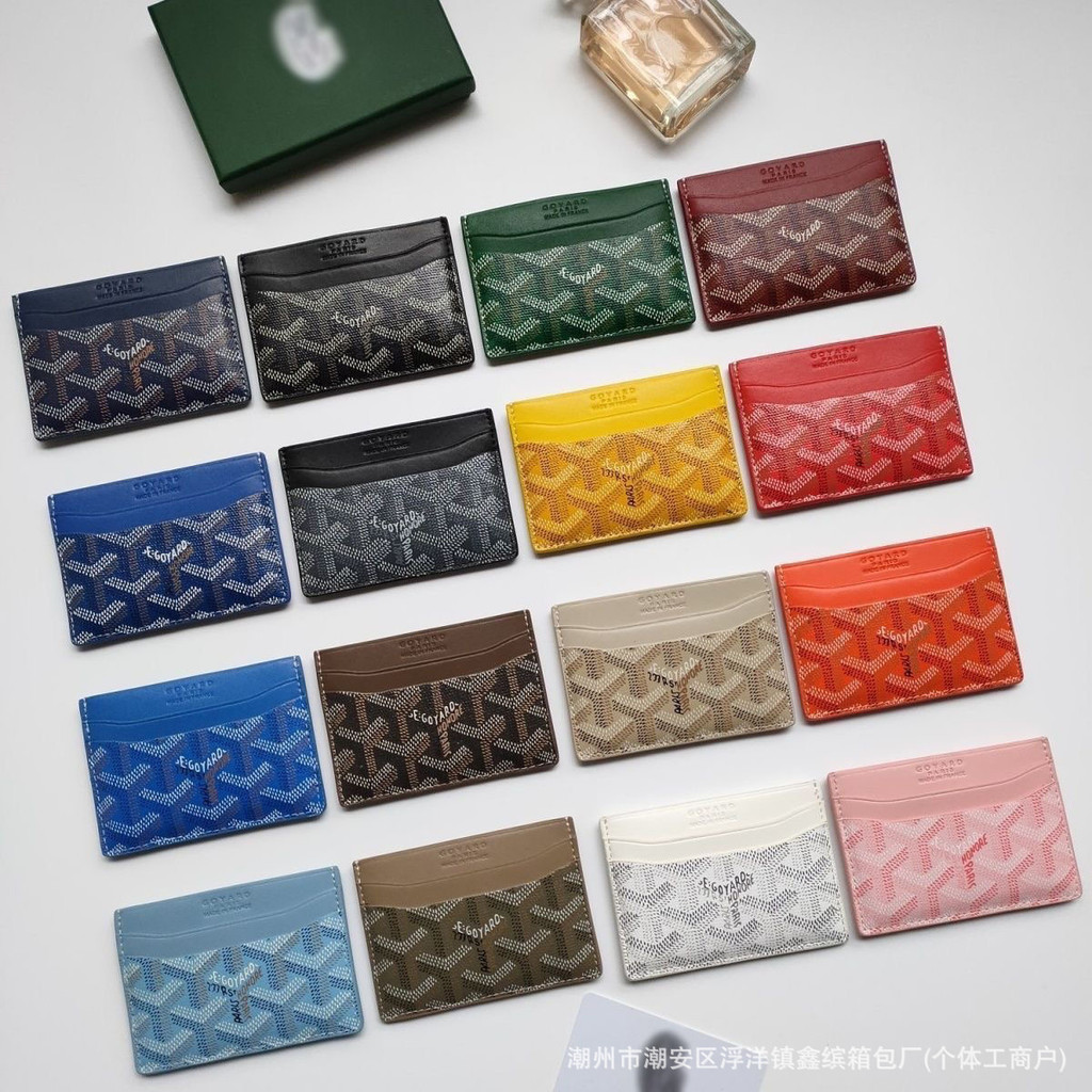 Cổ Điển Thanh Lịch Bảo Quản Răng Kẹp Túi Chó Thẻ Nhỏ Siêu Mỏng Đi Thẻ Hộ Chiếu goyard Nữ Ví Phong Cá