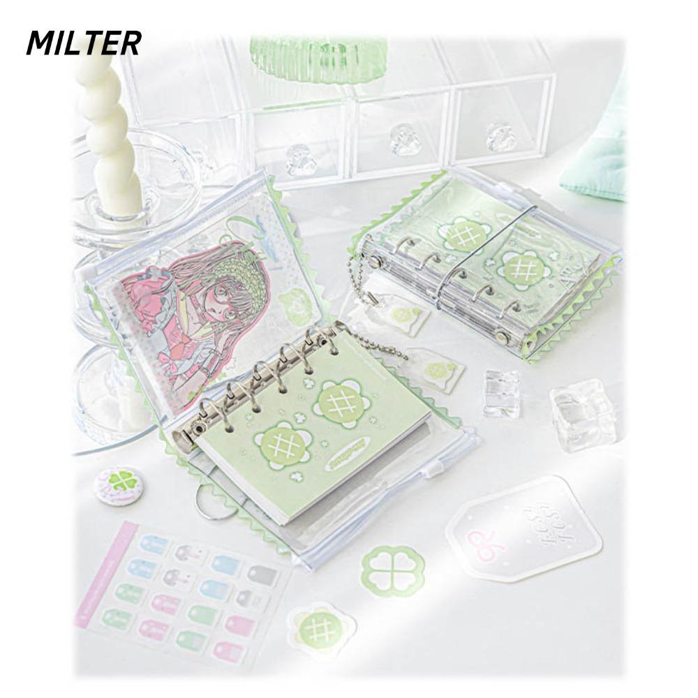 MILTER Dress-up M5 Binder Journal Book, PVC Ins Style Loose Spiral Notebook, Di Động Nhiều Màu Sắc M