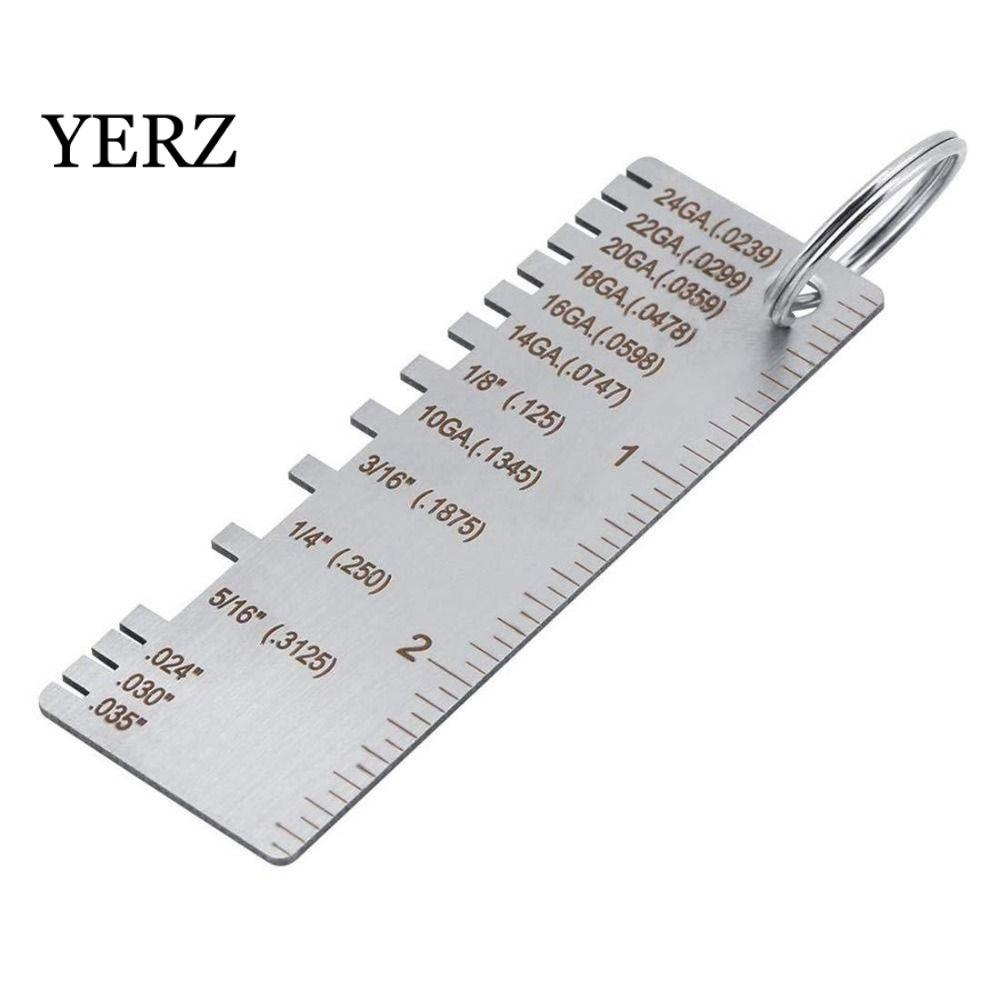 Thước đo độ dày YZ 0-36 Vòng thép không gỉ Kiểm tra hàn Gage AWG SWG Máy đo hàn