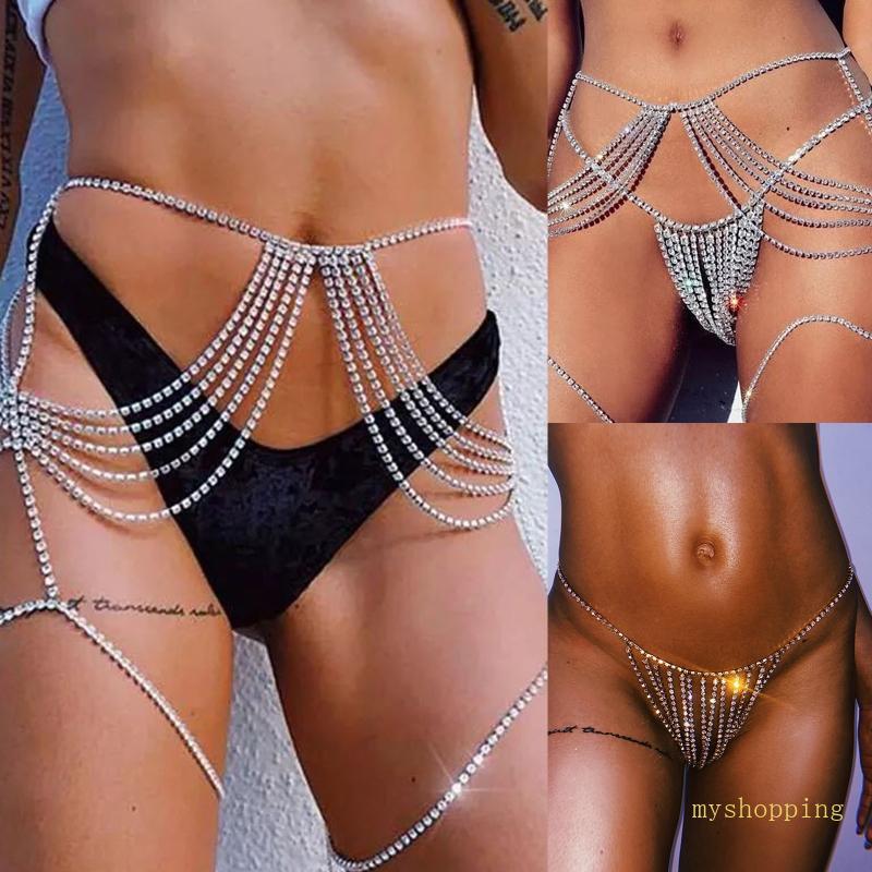 Ivy Dây Xích Pha Lê cho Đùi và Chân, Thích Hợp Đi Biển