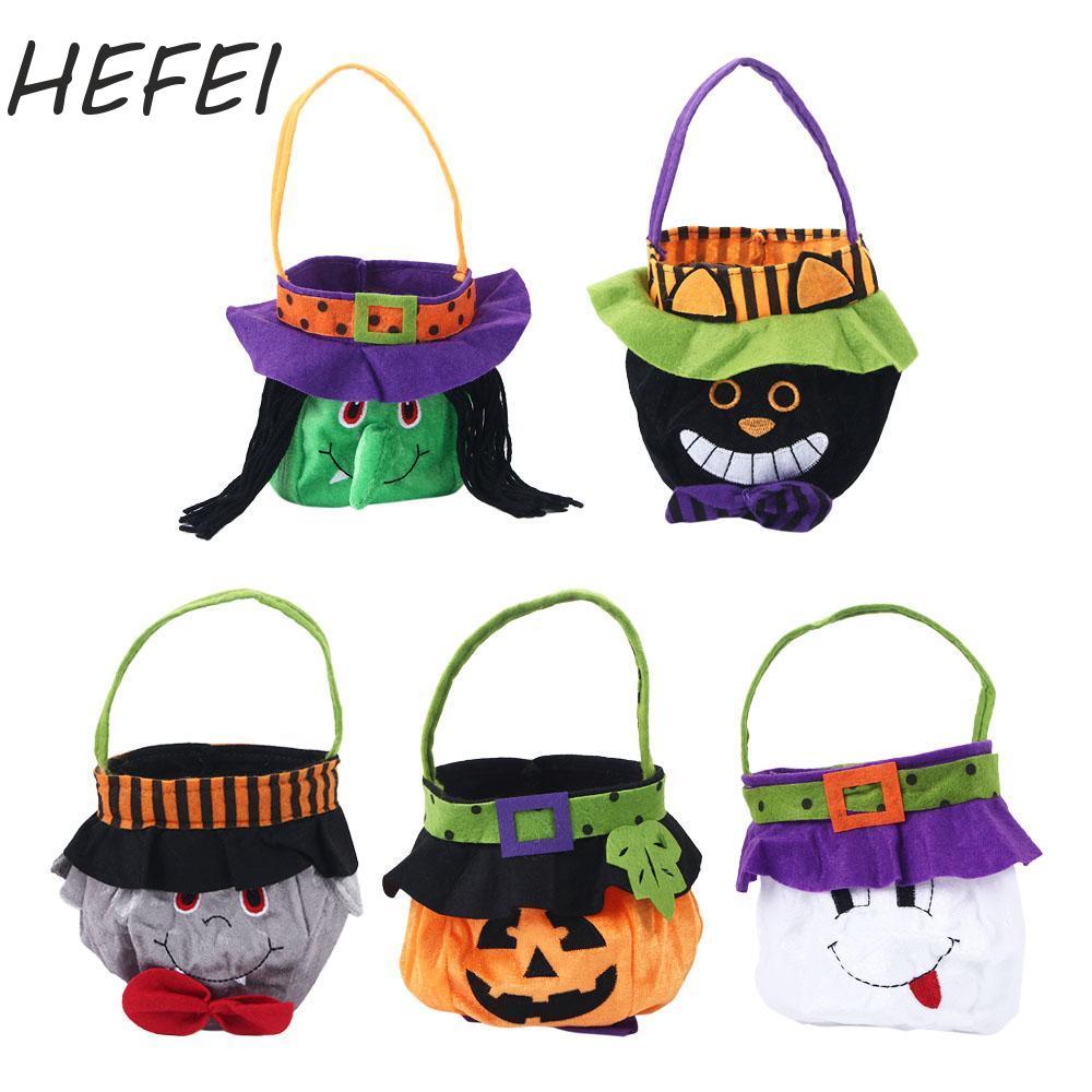 HEFEI Túi xách bí ngô HEFEI Kids Trick Or Treat Túi Tote phù thủy