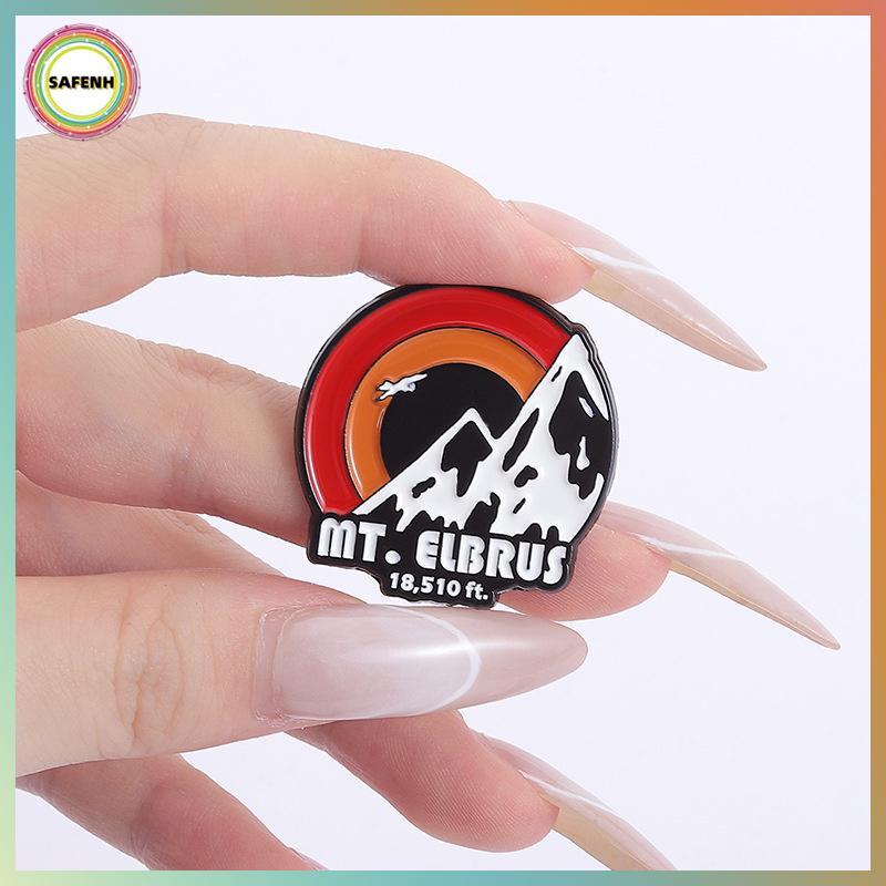 SAFENH Huy Hiệu Áo Elbrus với thiết kế bình minh núi tuyết - Quà tặng độc đáo cho bạn bè từ VN