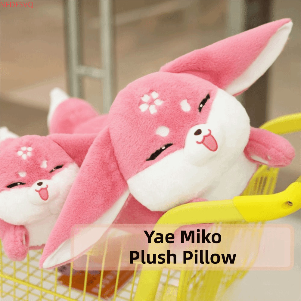 NEDFSQM Yae Miko Đồ chơi sang trọng, Chất liệu mềm Thiết kế hoạt hình Genshin Impact Plush, Trò chơi