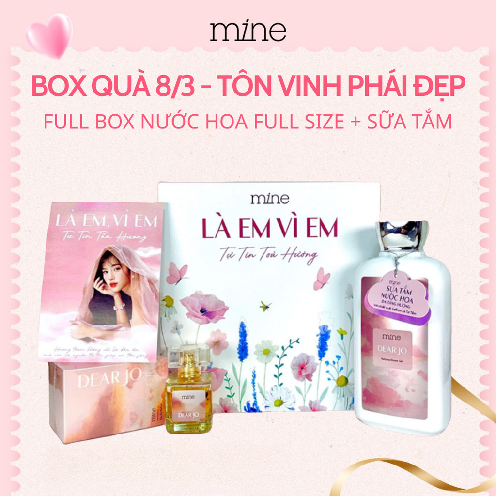 [FULL BOX] Quà Tặng Sinh Nhật Tặng Bạn Gái Gồm Nước Hoa Mine 30ML + Sữa Tắm Quà Tặng Người Yêu