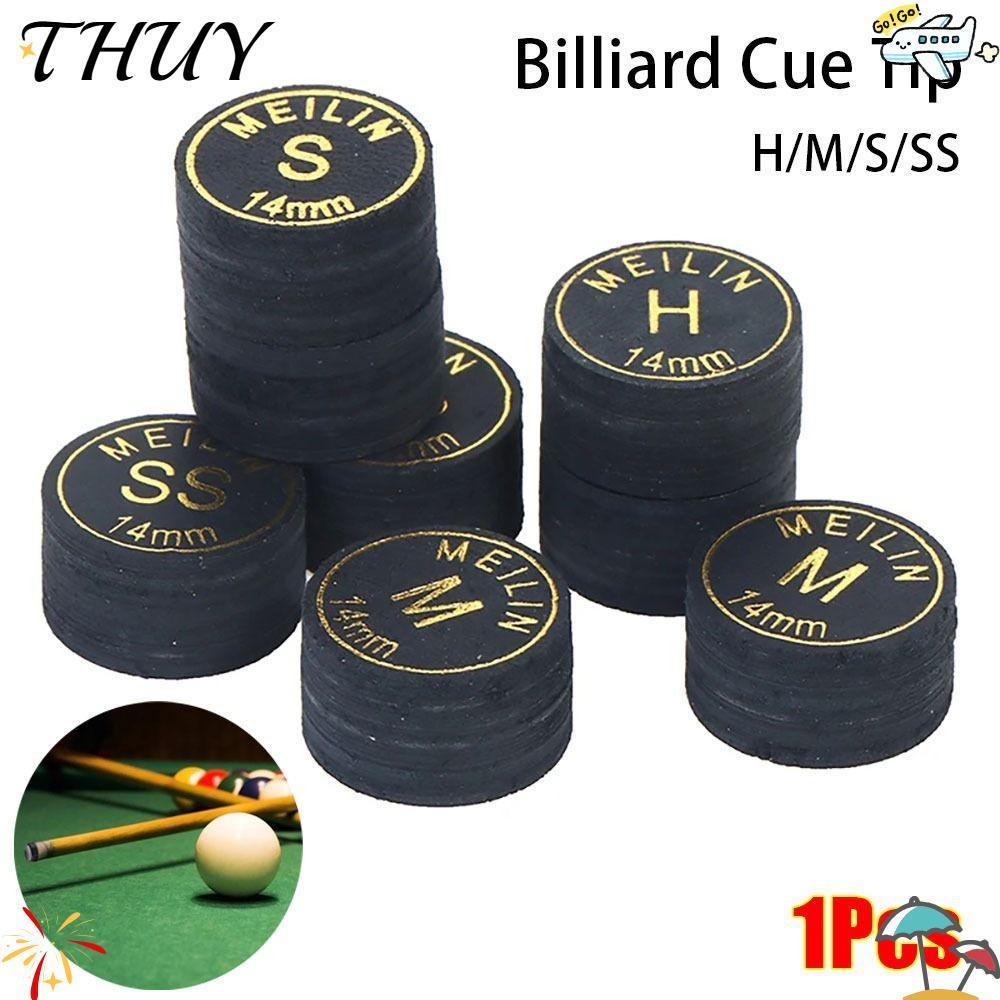 THUY 1 Cái Billards Cue Đầu, Phụ Kiện Sửa Chữa Cực Đầu Billards 14mm, 9 Lớp Snooker Pool H / M / S /