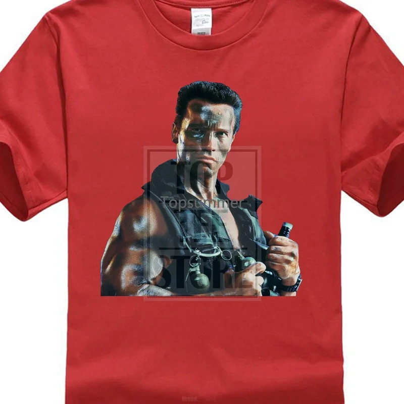 Áo thun thời trang thiết kế ngộ nghĩnh Arnold Schwarzenegger Commando Movie Hipster Style