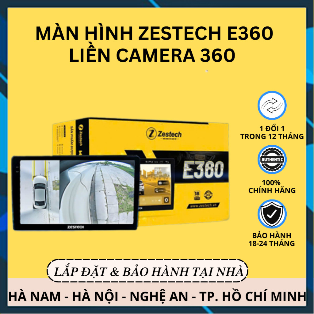 [Hàng mới về] Màn Hình Zestech E360 Liền Camera 360 - Kèm Quà Tặng Áp Suất Lốp