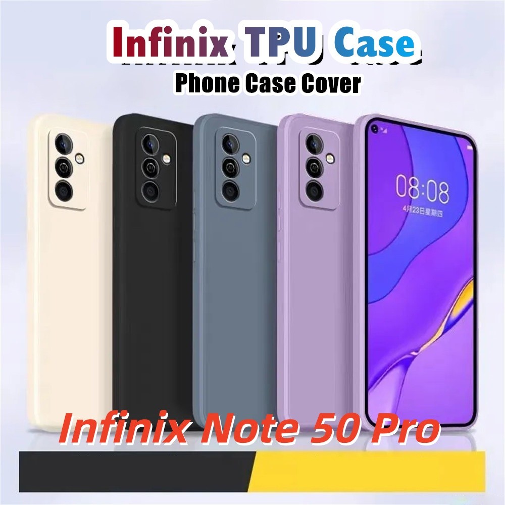 Dành Cho Infinix Note 50 Pro Cover Dễ Dàng Tháo Rời Cổ Điển Silicon Đen Full Case Cổ Điển Đơn Giản M
