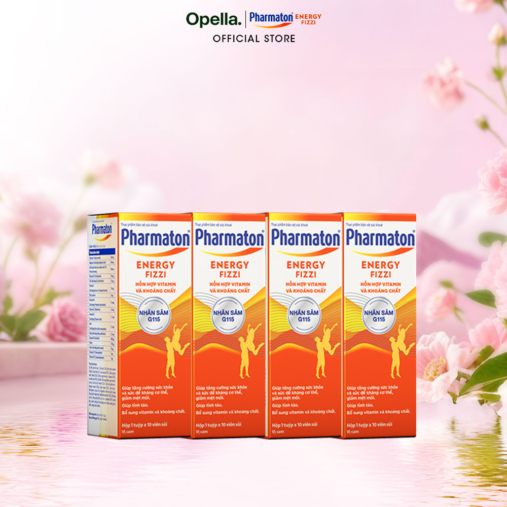 Bộ 4 Thực phẩm bảo vệ sức khỏe Pharmaton Energy Fizzi