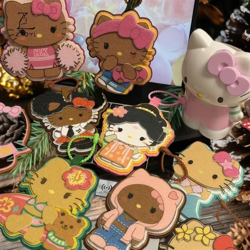 Ztoyl Lướt Bikini Hello Kitty Thẻ Hành Lý Chống Mất Thẻ Trang Trí Dễ Thương Hawaii Hello Kitty Thẻ N