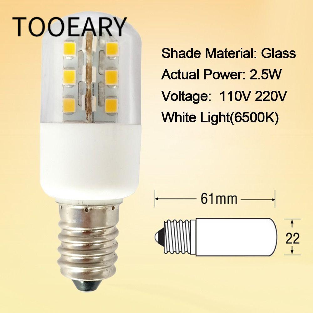 CÔNG CỤ Chiếu sáng tủ lạnh Ánh sáng trắng Đầu nối E12 E14 Đèn LED 110V 220V