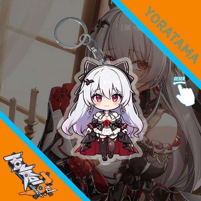 Gantungan Kunci Honkai Impact HI3 Elysia Kiana Bronya, Keychain Anime Lucu - Lunar Vow