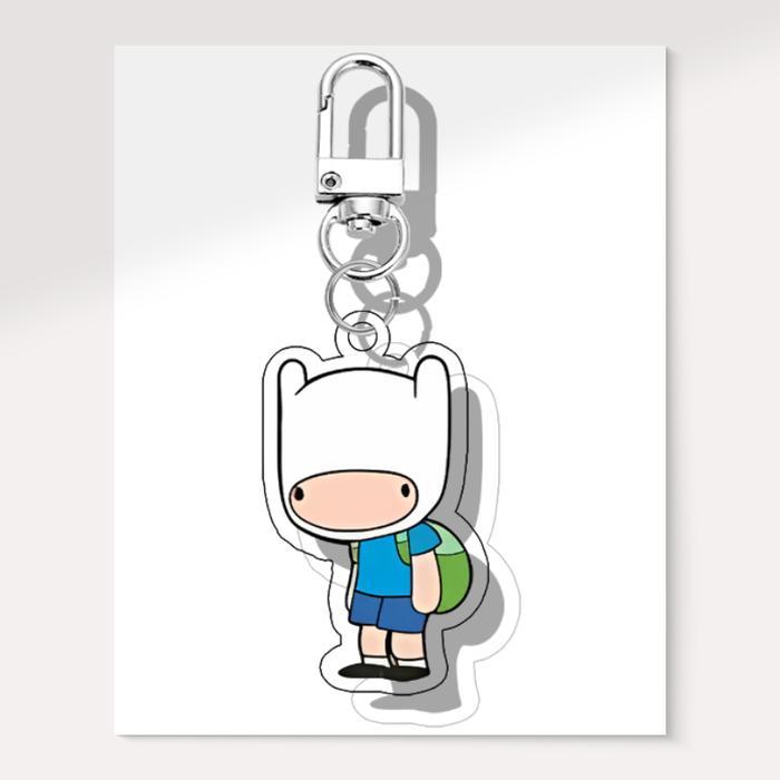 Adventure Time Chibi Acrylic Keychain | Gantungan Kunci Adventure Time Chibi UV Printed 2 Sisi on 3 