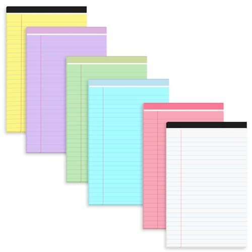 Utron 6 Miếng đệm pháp lý nhỏ 5x8 Miếng dán ghi chú nhỏ có quy tắc hẹp 5x8, Tấm viết đục lỗ vi mô, S