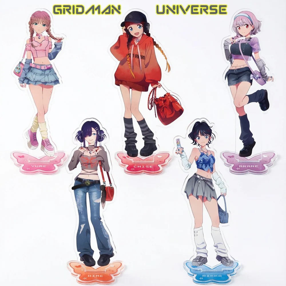 Standee anime Gridman Universe mô hình mica nhân vật Rikka Akane Chise Hime Yume decor trang trí bàn