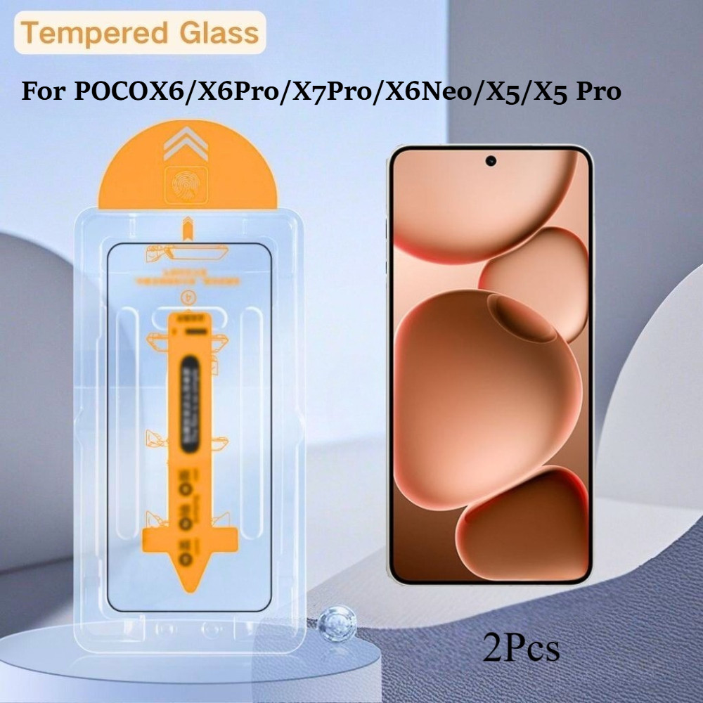 2 Chiếc Dành Cho Xiaomi POCO X7 Pro / X6 / X6 Neo / X6 Pro Kính Cường Lực Chống Bụi Cho POCO X7 Pro 