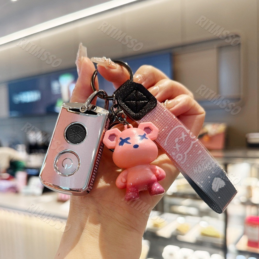 Vỏ chìa khóa xe máy TPU Thích hợp cho Yamaha Nmax NVX NVX155 XMAX XMAX300 QBIX AEROX JAUNS 2018 2019