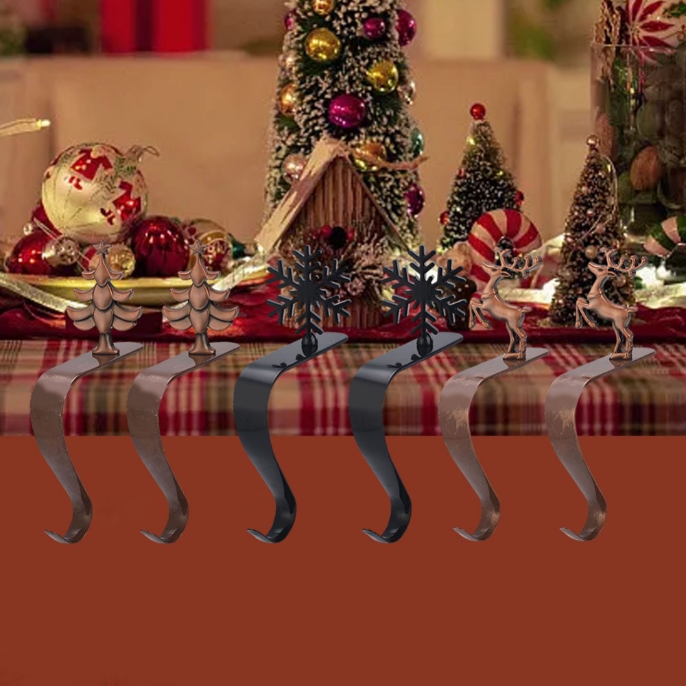 Stocking Holder Mantel Kệ Stocking Holder Trang trí Giáng sinh Trang trí nhà cửa