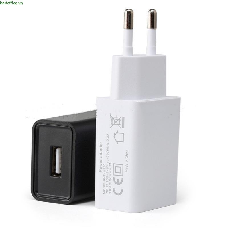 European Charger Adapter 5V 2A Charging Head for Smartphones Devices AC100-240V