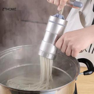 ZTHOME Thép không gỉ Làm Spaghetti Press Pasta Máy Hướng dẫn sử dụng Máy làm mì trái cây Máy ép trái cây với 2 hoặc 5 khuôn ép HOT