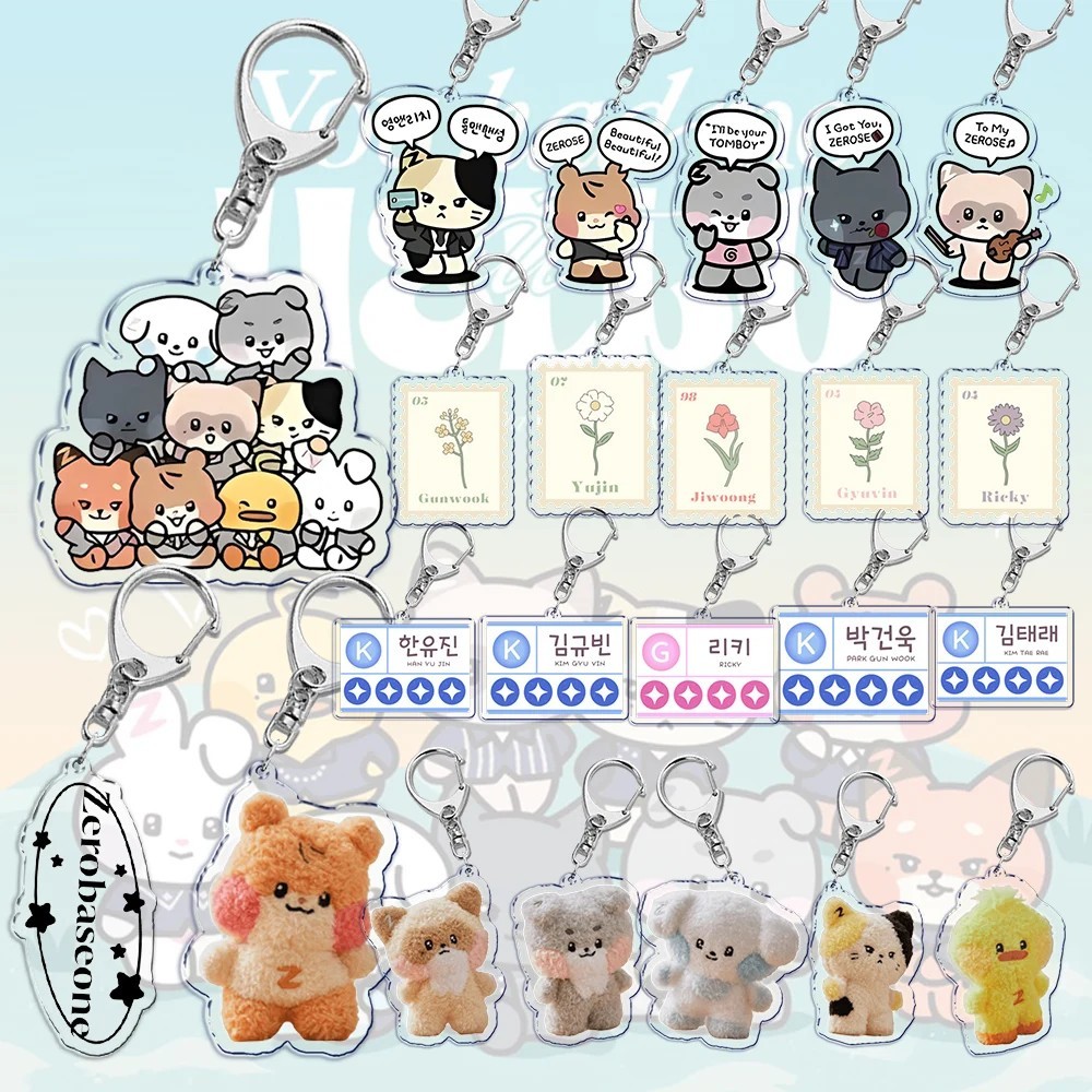 Móc khóa Zerobaseone ZB1 ZERONI Acrylic dễ thương trang trí túi xách balo quà tặng fan Kpop Han Yuji