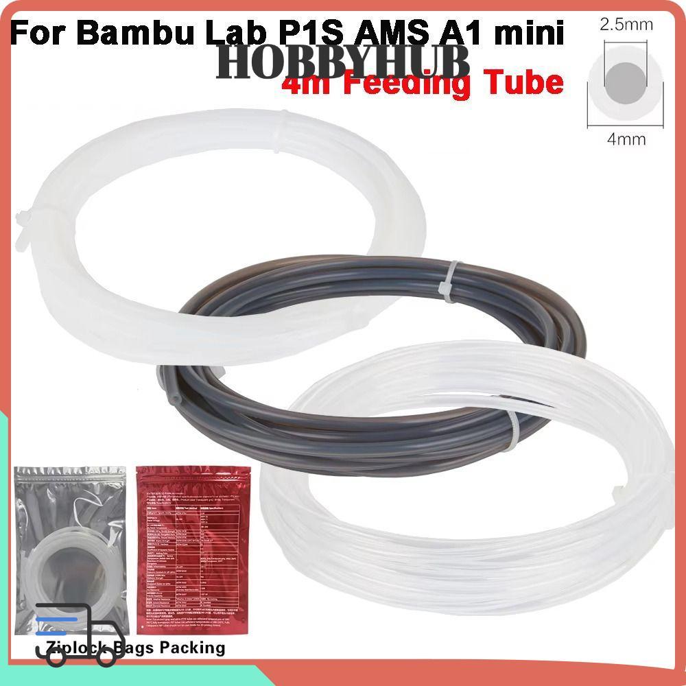 HOBBYHUB Ống Teflonto Dài 4 Mét Phụ Kiện Máy In Cho Bambu Lab P1S AMS A1 mini Tiêu Thụ