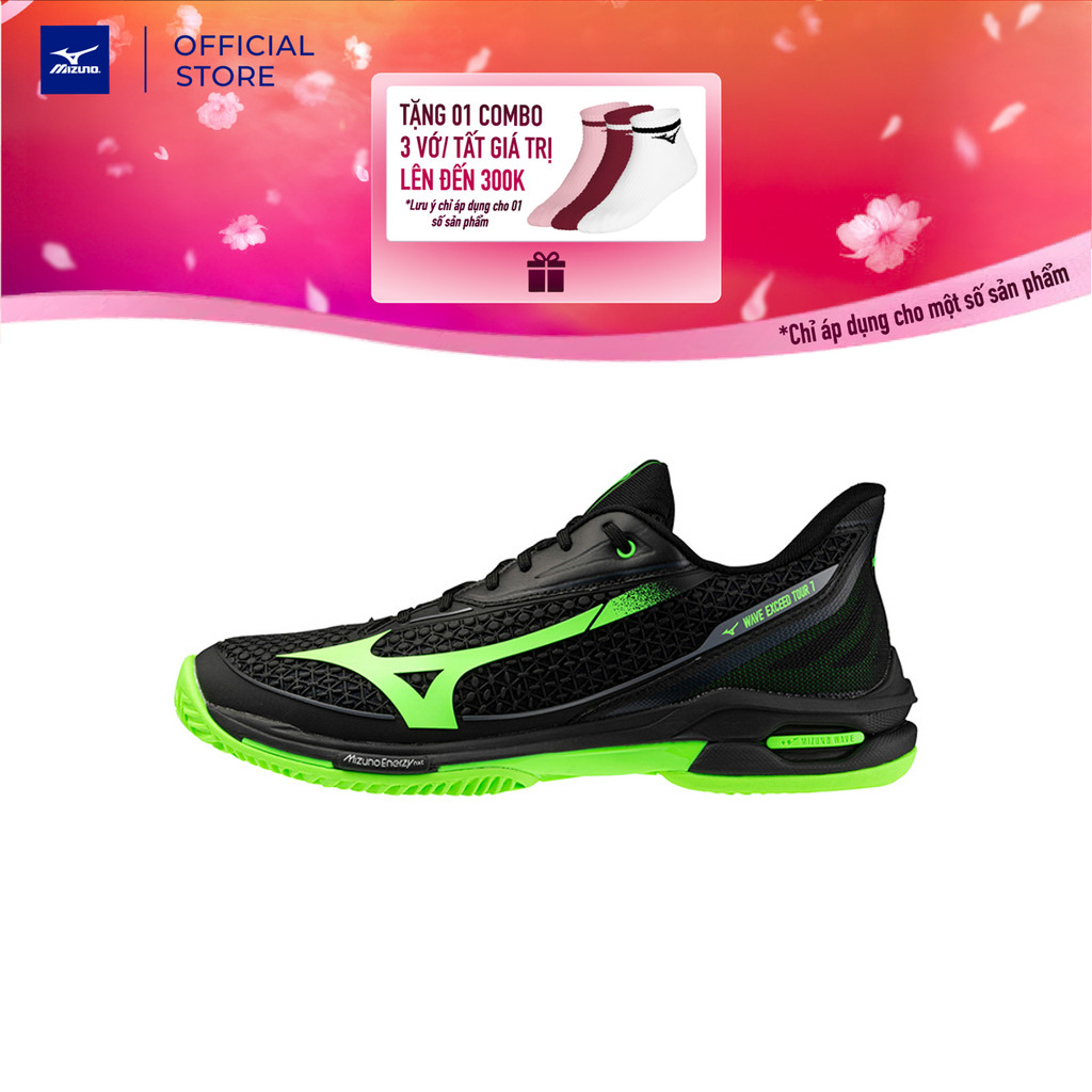 Giày Tennis UNISEX WAVE EXCEED TOUR 7 PADEL -Đen Xanh - 61GB267735