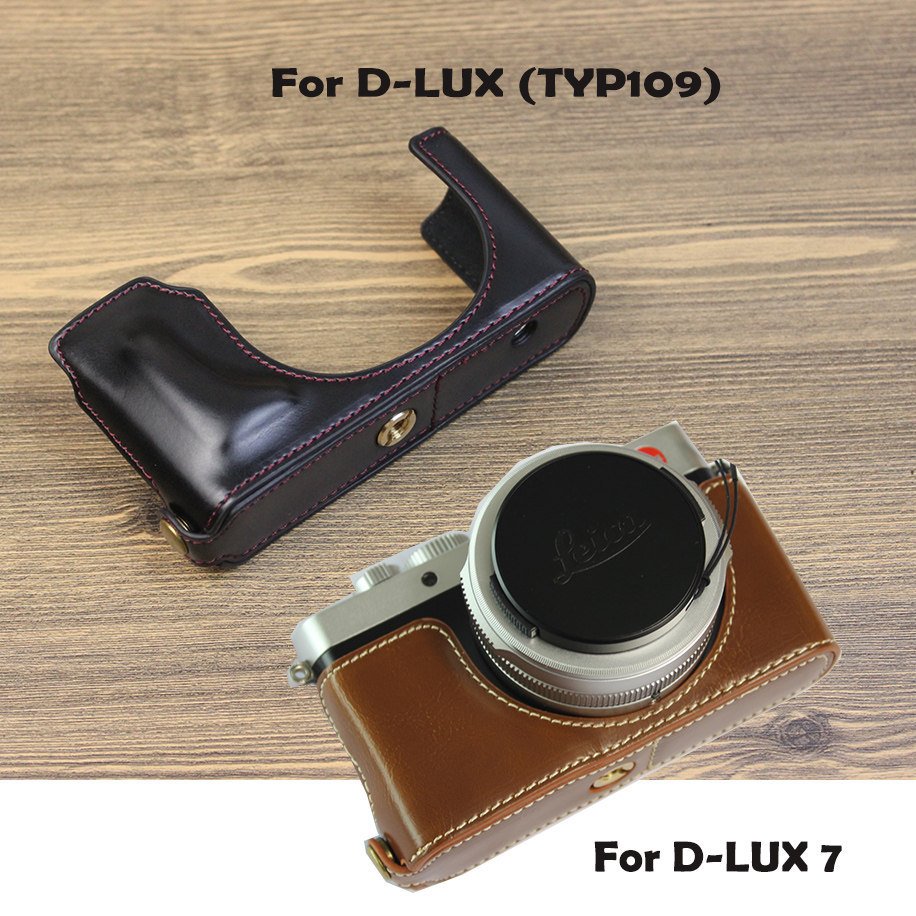 Túi đựng máy ảnh đơn Leica Micro D-LUX7 Bao da Leica D7 Retro Base Half Cover Da thật D-LUX TYP109