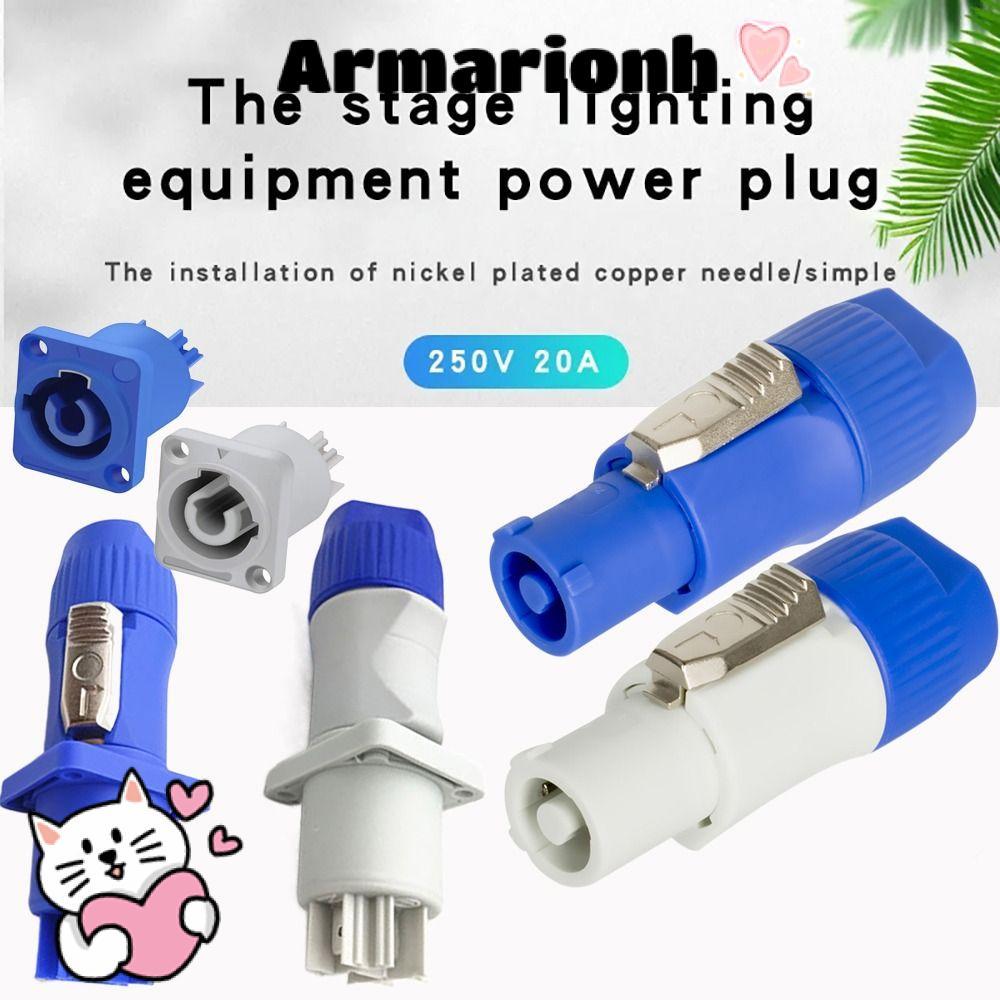 ARMARIO NAC3FCA NAC3FCB AC Nam Cắm, 20A 250V Powercon Connector, 3 Pin Nam Cắm Xanh Trắng Ổ Cắm 3 PI