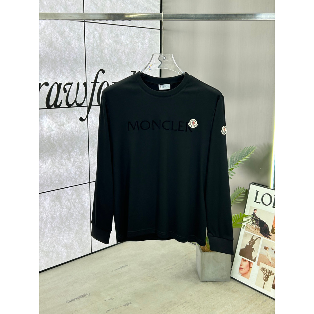 2026 Phong Cách Mới MONCLER Nam Nữ In Hình Áo Thun Đi Làm Áo Thun Cổ Tròn Áo Thun Cặp Đôi Áo Thun Ph