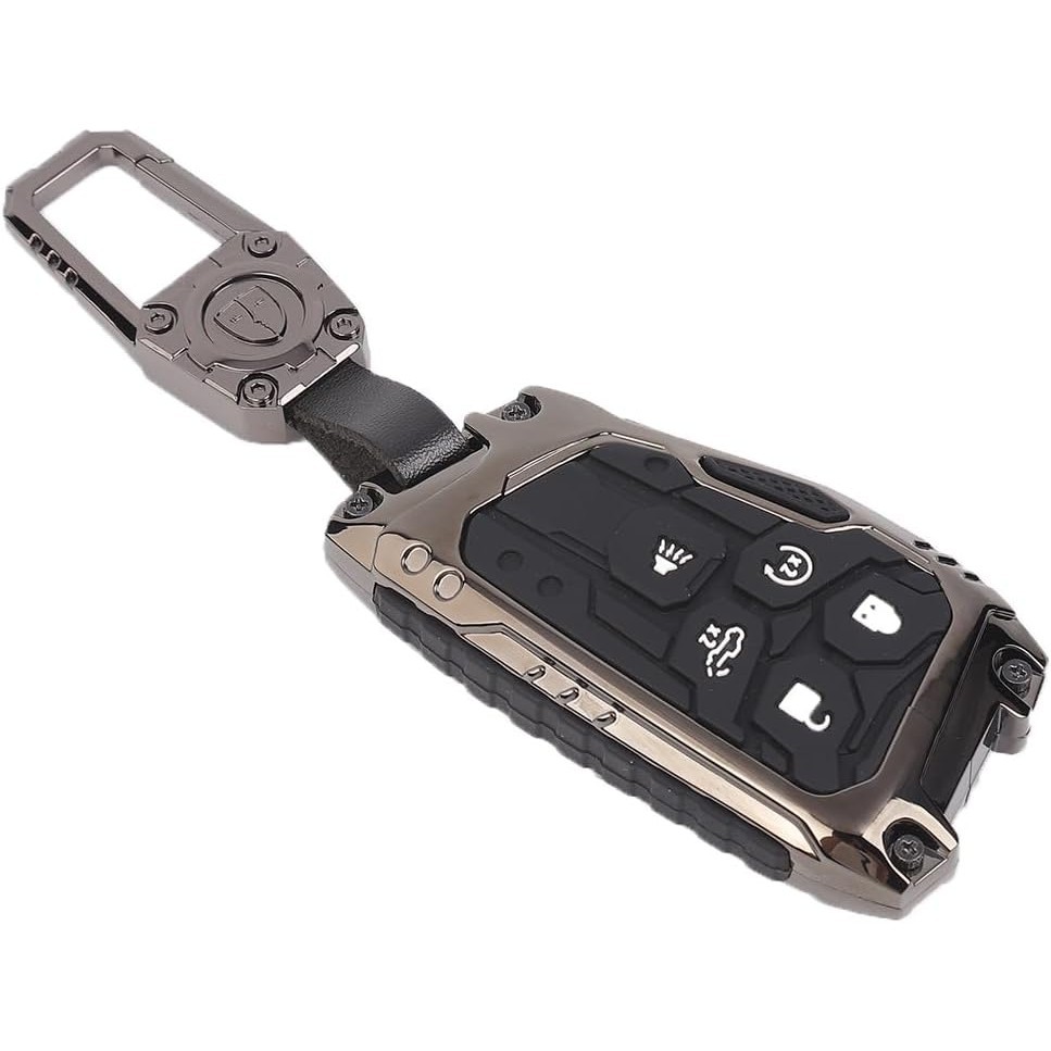 JeCar Key Fob Cover có móc khóa cho Chevy, Vỏ chìa khóa bảo vệ hợp kim kẽm cho 2020-2025 Chevrolet S
