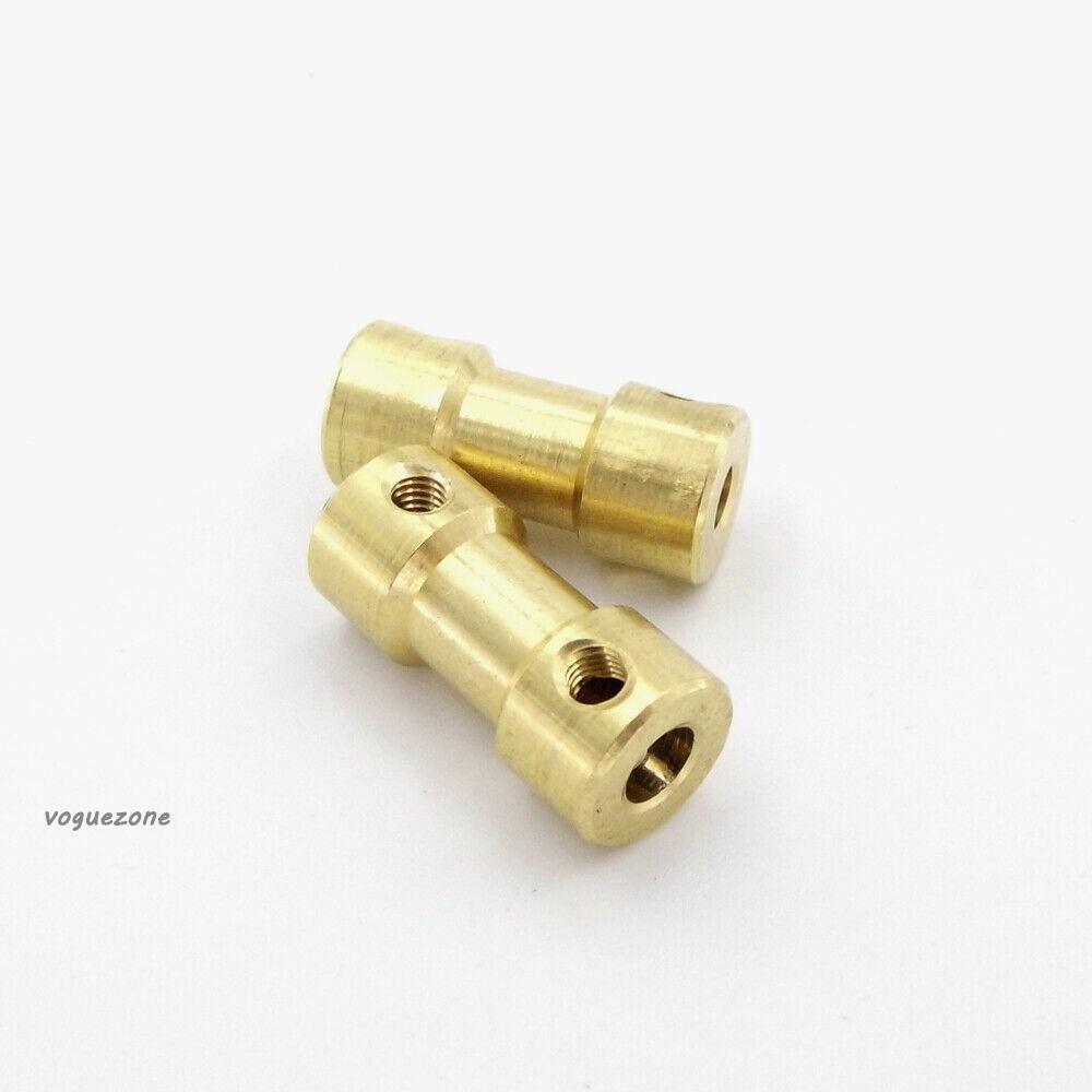 #VOGUEZ#2mm to 2mm Brass Coupling Joint Coupler for Motor Shaft in For RC Boat Car Robot