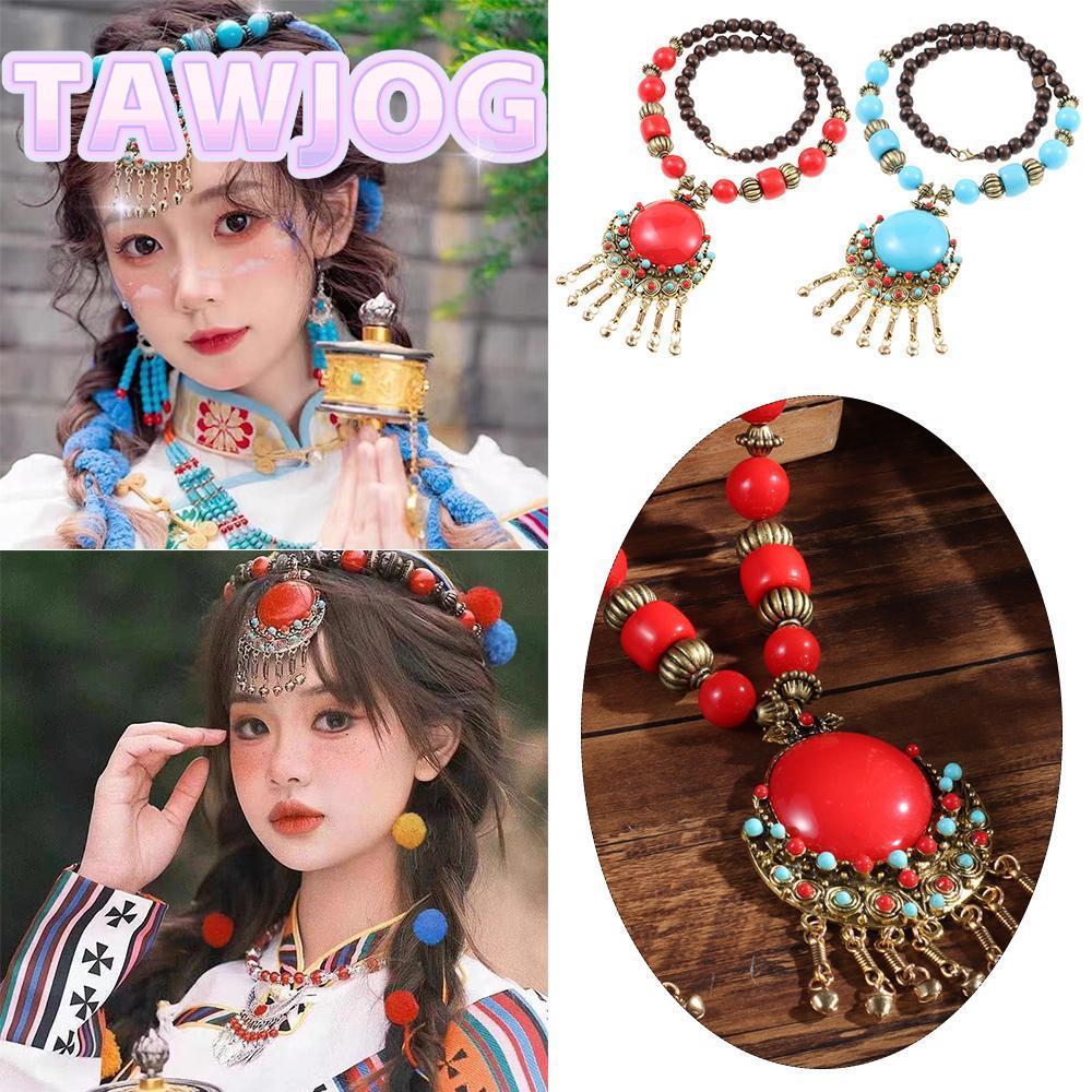 TAWJOG Vòng cổ mặt dây chuyền Bohemian, Quà tặng Vòng cổ Bohemian cổ điển, Trang sức hợp kim thời tr