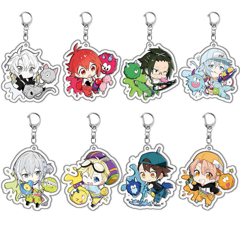 Anime IDOLiSH7 Keychain Cartoon Character Izumi Iori Leader Pendent Car Key Ring Bag Charm Accessori