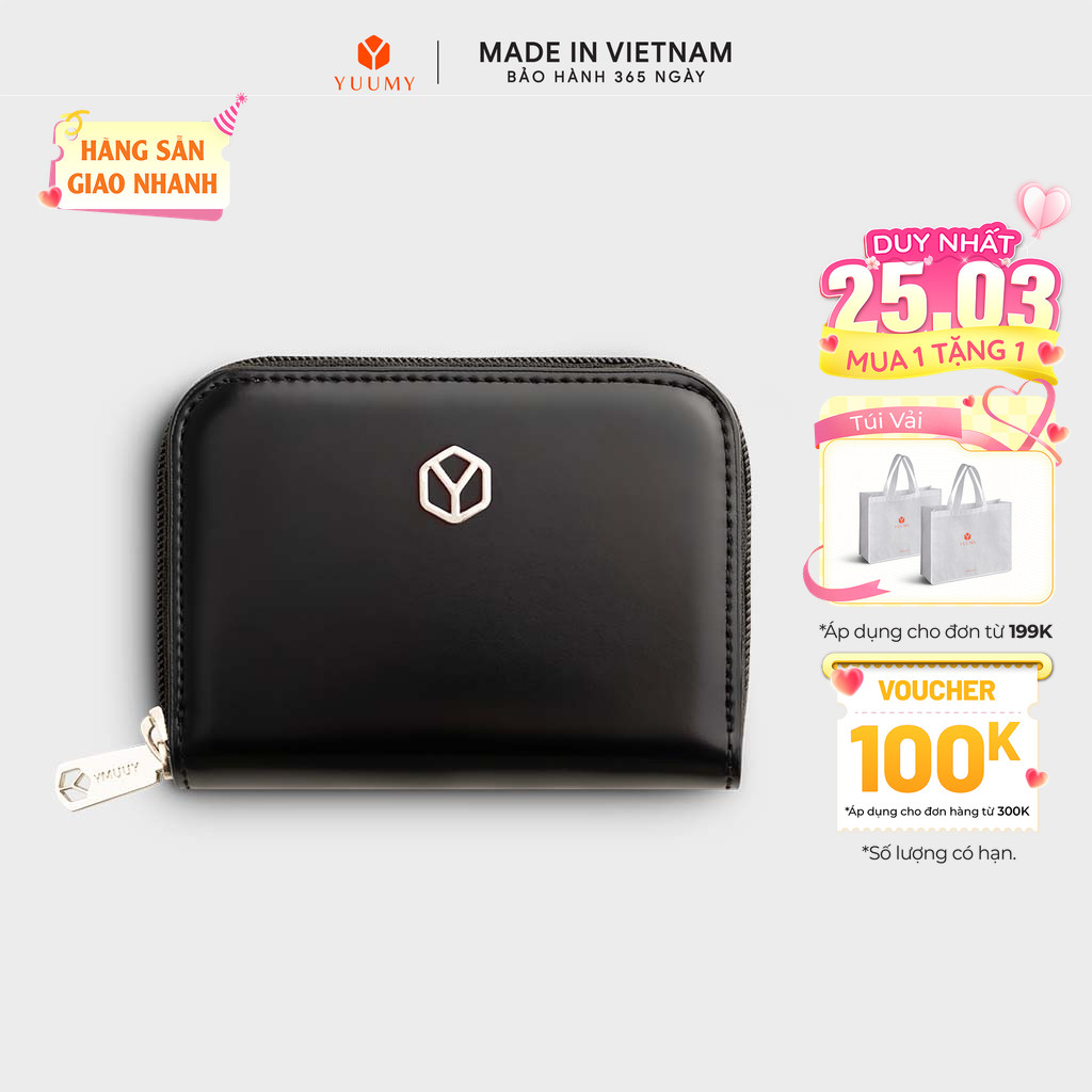 Ví Yuumy (Thời trang nữ dáng cầm tay nhỏ gọn - Ví da Smooth YV120)